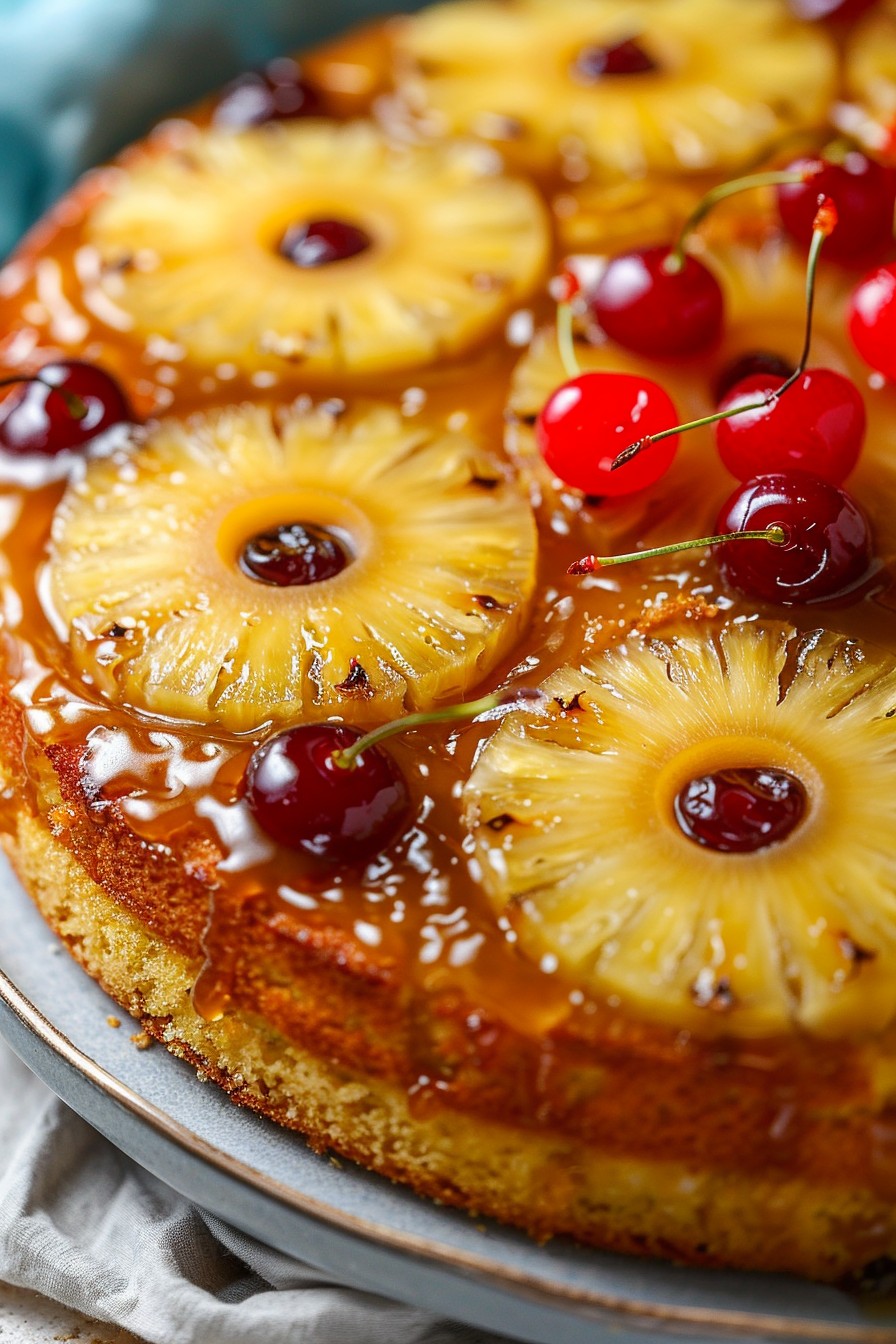 Pineapple Upside Down Cake Recipe Shot